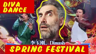 Dimash -  Shanghai Spring Festival DRUNKEN CONCUBINE - DIVA DANCE - REACTION