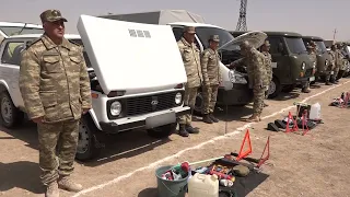 Əlahiddə Ümumqoşun Orduda istismarda olan avtomobil texnikalarına baxış-müsabiqəsi keçirilib