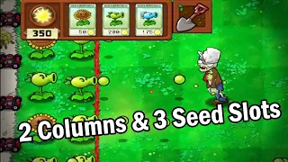 Can you beat Plants vs Zombies using 2 Columns & 3 Seed Slots? (Part 1)