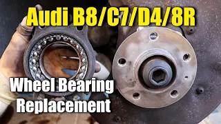 2009-2016 Audi A4 (B8) Wheel Bearing Replacement (Fast Method) A4, A5, A6, A7, A8, Q5, Porsche Macan