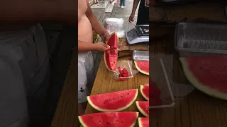 Satisfying ASMR Watermelon Cutting Skills 🍉 #shorts #streetfood