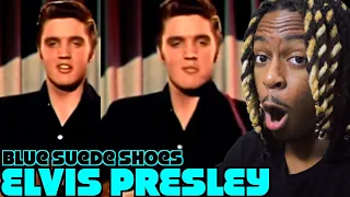 ELVIS SUPER YOUNG!! Elvis Presley - Blue Suede Shoes 1956 (COLOR and STEREO)..(REACTION)