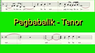 Pagbabalik - Tenor part (SATB Choir) Palan Reyes