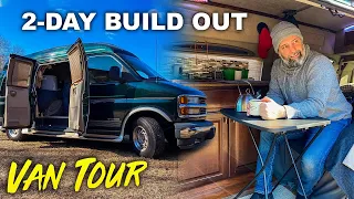 SUPER Affordable Camper Van BUILD OUT | Conversion Van With Bed Shower Kitchen & Toilet
