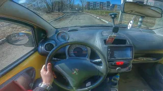 ЗА РУЛЕМ / PEUGEOT 107 I [1.0 68л.с] 🇫🇷 / POV TEST DRIVE / ТЕСТ ДРАЙВ ОТ ПЕРВОГО ЛИЦА