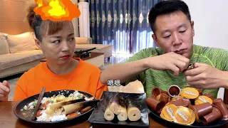 就是最近孩子在家给他惯的，今天总算抓住个机会#eating show#eating challenge#husband and wife eating food#mukbang#asmr eating