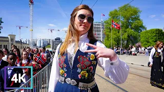 NORWAY National Day Celebration with HUGE Crowds at Aker Brygge _ OSLO, 17th May
