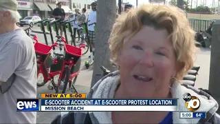 E-Scooter protest at Mission Beach