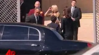 Raw Video: Farrah Fawcett Funeral Held in LA