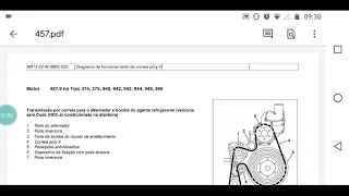 POSIÇÃO DA CORREIA DO MOTO 457