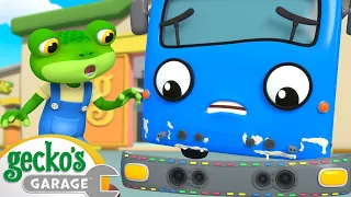 Bumper Boo Boo Battle! | Gecko's Garage | Trucks For Children | Cartoons For Kids