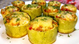 Это Очень ВКУСНО! Фаршированные КАБАЧКИ запеченные в духовке. Простой и полезный рецепт