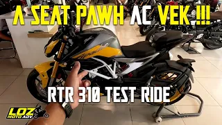 A seat pawh AC vek!! India ram a BIKE CHANGKANG BER !! RTR 310 TEST ride