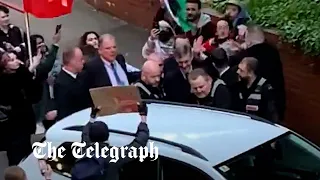 Tory MP Jacob Rees-Mogg chased by students at Cardiff University