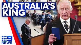 King Charles III officially proclaimed Australia's head of state | 9 News Australia