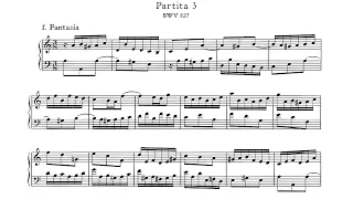 JS Bach: Partita No. 3 in A minor BWV 827 - Glenn Gould, 1963 - Columbia MS 6504