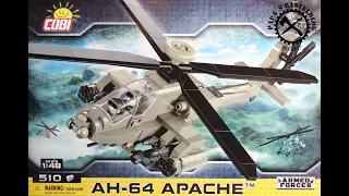 Speed Build aus dem  Twitch-Stream - Cobi 5808 - Der Boing AH 64 Apache Kampfhubschrauber in 1:48