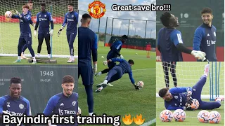 {video} Altay Bayindir first Man United training 🔥, shocks Onana & trainers at Carrington.