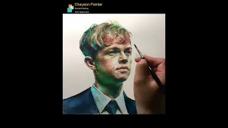 Watercolor portrait speed painting - Dane Dehaan / 인체수채화, 인물수채화, 데인드한 초상화 #shorts