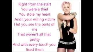 Pink- Just Give Me a Reason (Lyrics)