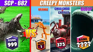 SCP-682 vs Creepy Monsters Level Challenge | SPORE