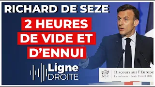 Macron à la Sorbonne : l'un des pires discours depuis 7 ans ! - Richard de Seze