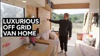 BUILDER shows how he made a LUXURY Off-Grid BOX VAN Conversion