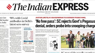 28th October, 2021. THE INDIAN EXPRESS NEWSPAPER ANALYSIS PRESENTED BY PRIYANKA MA'AM (IRS).