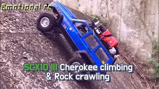 Axial SCX10 III Jeep Cherokee XJ Climbing test & Rock crawling Trail 4X4 Rc car