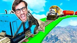 SCONTRO MORTALE CON IL TRENO CON I MIEI AMICI SU GTA 5!