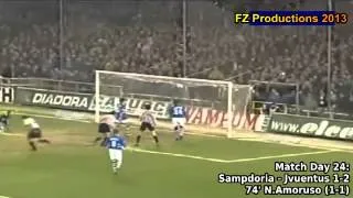 Serie A 1998-1999, day 24 Sampdoria - Juventus 1-2 (N.Amoruso goal)