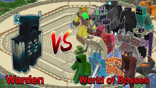 Minecraft |Mobs Battle| Warden (Vanilla) VS World of Bosses