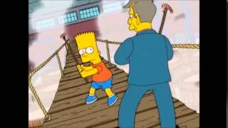 Bart vs  Skinner duel of the shrimp and peanuts