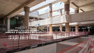 Evolução das obras de construção da Estação Anália Franco, quarta parte