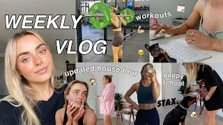 WEEKLY VLOG | UPDATED FURNISHED HOUSE TOUR | NEW STAX DROP | PUPPY SCHOOL | GYM | Conagh Kathleen