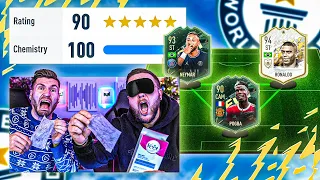 UNFAIRSTER ICON REKORD Blind Draft der GESCHICHTE😱Wer bekommt den WAX STREIFEN !! FIFA 22