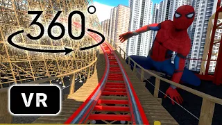 ▶VR 360° SPIDERMAN ROLLER COASTER 360 🔥│360 VIDEO│EXTREME ROLLER COASTERS│VIDEO 360