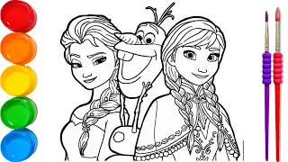 How to Draw Elsa Anna and Olaf from Frozen, Disney Drawing