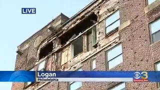 Nearly 100 displaced following partial building collapse in Philadelphia's Logan section