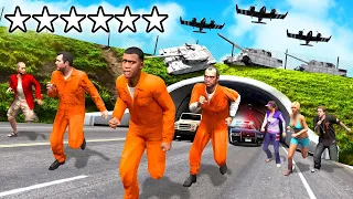 GTA 5 - 6 STAR WANTED LEVEL!! (Prison Break)