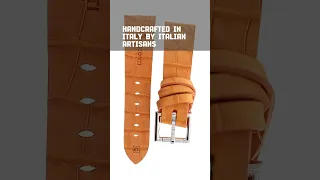 This Style:Orange Suede Nubuck Alligator Leather strap for Panerai timepieces #viscontimilanostraps