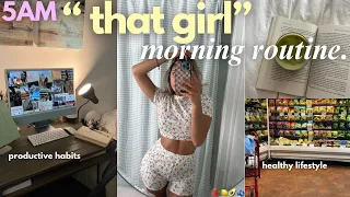 5AM THAT GIRL MORNING ROUTINE SUMMER 🍓 life changing & productive habits