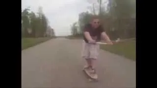 Stupid skateboard crash at 50 KM/h (40MPH)