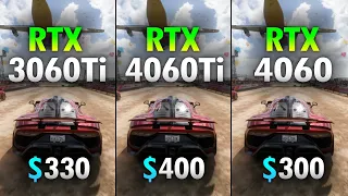 RTX 3060 Ti vs RTX 4060 Ti vs RTX 4060