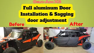 Full Aluminum door Installation Can-Am Maverick X3 - Door sagging adjustment