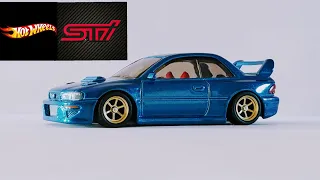 Subaru WRX STI 98 Hot Wheels custom (wheels swap + lowering stance).-Episode 11