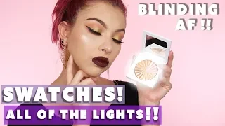 New OFRA Cosmetics All Of The Lights Highlighter Try On & Swatches | Review