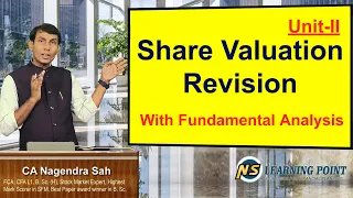 Share Valuation Revision !! Fundamental Analysis !! Dividend Decision !! CA/CMA Final ! Stock Market