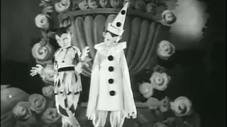 The Golden Key (1939) - Pierrot and Harlequin theatre scene