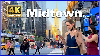 【4K】WALK Midtown NEW YORK City USA 4k video US Travel vlog